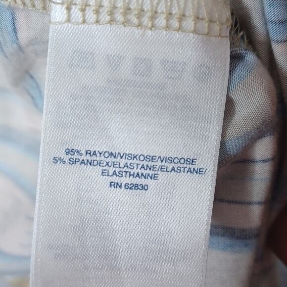 Lands' End Slinky Jersey Striped Cardigan Duster M - Picture 5 of 8